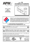 APW Wyott FD-54 Operating instructions