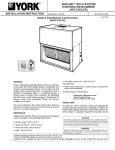 York SUNLINE K4EU120A50A Unit installation