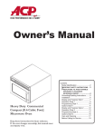 ACP Microwave Oven Owner`s manual