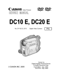 Canon DC20 E Product specifications