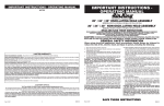 Air King  warranty Operating instructions