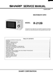 Sharp R-212 Service manual