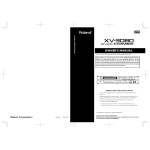 Roland XV-3080 Owner`s manual