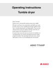 Asko Tumble Dryer Operating instructions