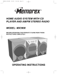 Memorex MX3900 Operating instructions
