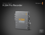 Blackmagicdesign H.264 Pro Specifications