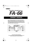 Roland FA-66 Owner`s manual