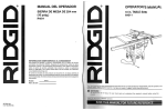 RIDGID R4511 Operator`s manual