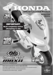 MINIMOTO Sport Racer Instruction manual