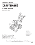 Craftsman 247.88970 Operator`s manual