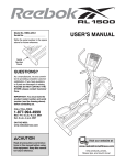 Reebok Fitness RL 1500 RBEL4255.1 User`s manual