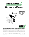 MTD E642E Operator`s manual