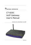 Comtrend Corporation CT-820C User`s manual