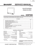 Sharp 32SF560 Service manual