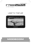 Modecom 5 GPS navigation User`s manual