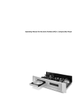 Anthem Audio Sonic Frontiers SFCD 1 Specifications