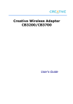 Creative CB3700 User`s guide