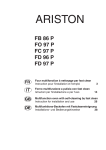 Ariston FD 96 P Owner`s manual