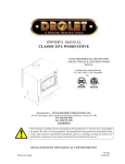 Drolet Classic With Blower Owner`s manual