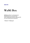 ESI ED!SON WaMi Box Owner`s manual