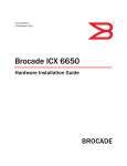 Brocade Communications Systems ICX 6650 Installation guide