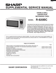 Sharp R-820BC Service manual