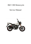 Zhejiang Qianjiang Motorcycle RKV 200 Service manual