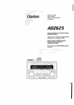 Clarion ADZ625 Owner`s manual