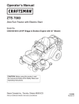 Craftsman ZTS 7000 Operator`s manual