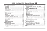 Cadillac 2004 SRX Specifications