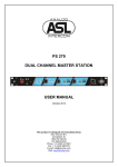 ASL INTERCOM PS 279 User manual