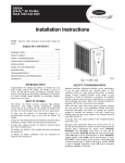 Carrier GAPAAXCC1625 Instruction manual