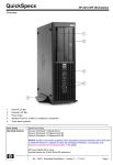 HP Workstation Z210 SFF QuickSpecs