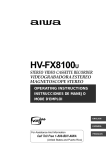 Aiwa HV-FX8100U Operating instructions