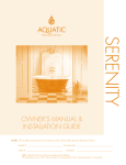 Aquatic Serenity Series Owner`s manual