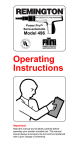 Remington 482 Operating instructions