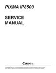 Canon iP8500 - PIXMA Color Inkjet Printer Service manual