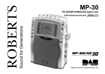Roberts MP-30FM RDS/MP3/WMA/DAB Digital Radio MP-30 Specifications