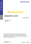 Renesas Single-Chip Microcomputer M38C89T-ADF User`s manual