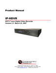 Contemporary Research IP IP-HDTV IP-HDTV Product manual