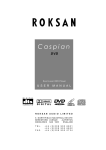 Roksan Audio Caspian User manual