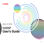 Canon S100SP User`s guide