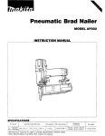 Makita AF502 Instruction manual