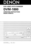 Denon DVM-1800 Operating instructions