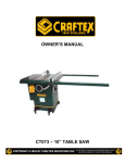 Craftex CT073 Owner`s manual