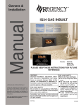 Regency Fireplace Products PG33-NG Operating instructions