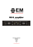 EM Acoustics AD-9 User manual