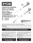 Ryobi CS -- RY34420 Operator`s manual