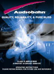 AudioBahn A18001DT Operating instructions
