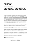 Epson LQ-305K Specifications
